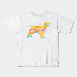 English Springer Spaniel Watercolor Painting Kids T-Shirt